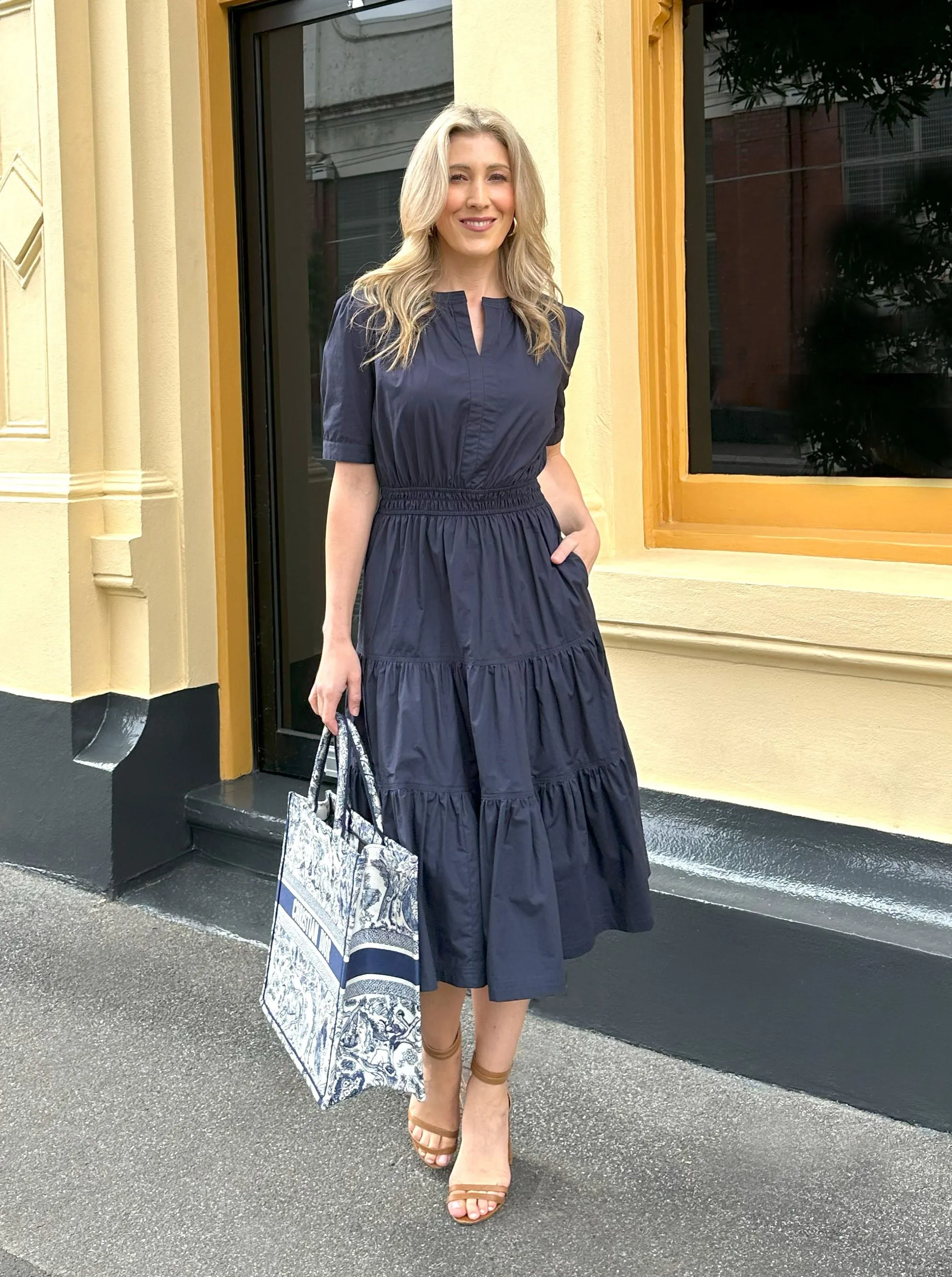 Riva Dress - Navy